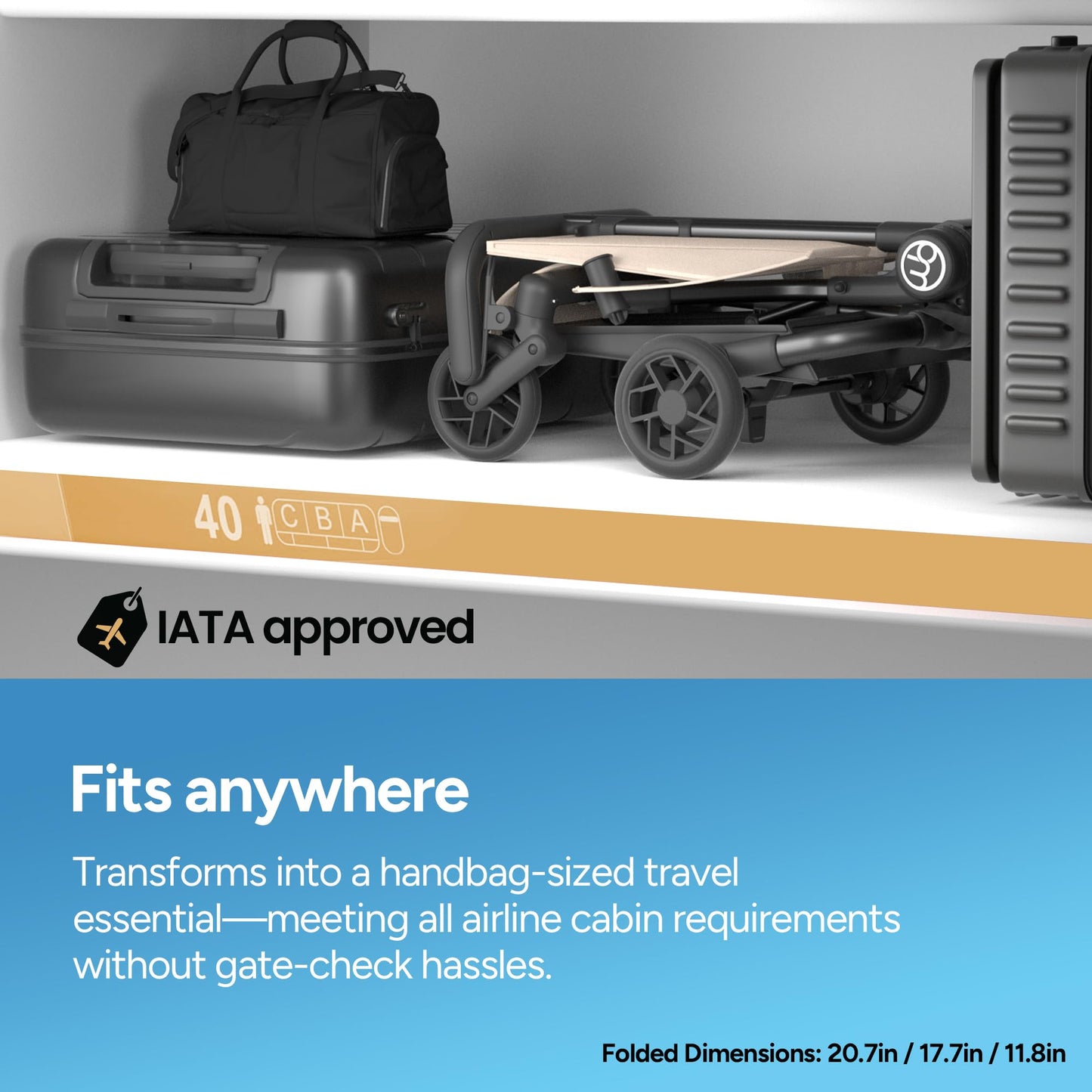 Mompush Jeto Lightweight Travel Stroller – 9.8 lbs Ultra-Compact, One-Hand Fold, Airplane Cabin Approved, All-Terrain Wheels, Smooth Ride for Toddlers, Perfect for Travel & Daily Use