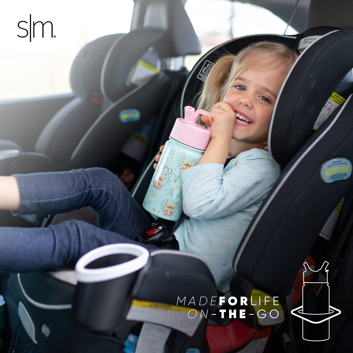 Simple Modern Kids Summit Water Bottle with Straw Lid | 14oz Stainless Steel Cup Insulated Tumbler Tumbler for Toddlers, School