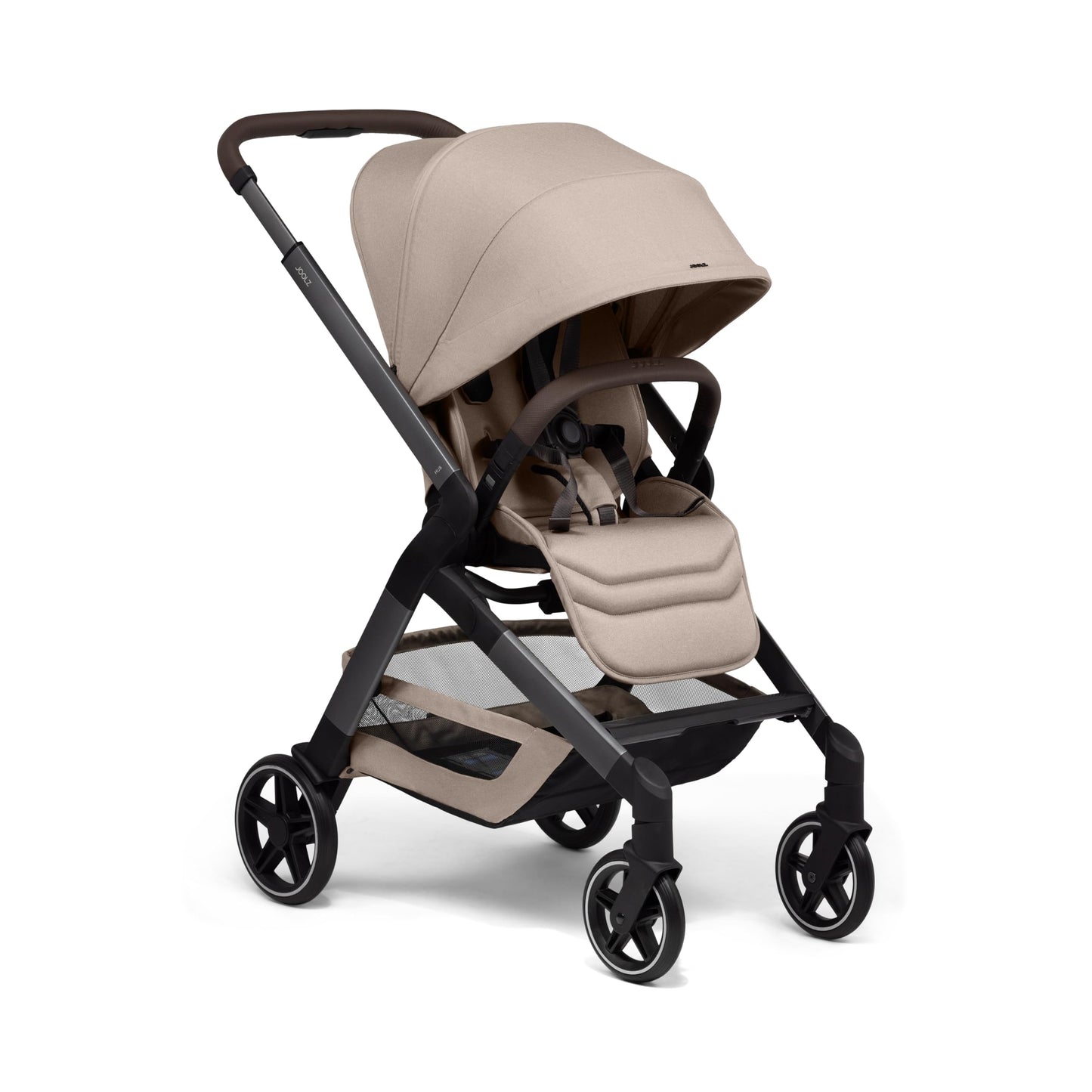 Joolz Hub2 Compact Baby Stroller for City Use (Below 20lbs) - Full-Size Single-to-Double System with Reversible Toddler Seat, One-Hand Fold, XL Basket, All-Terrain Wheels, UPF50+ Canopy - Sandy Taupe