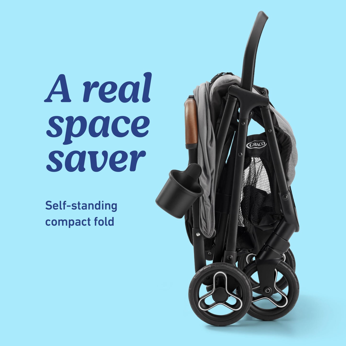 Graco Ready2Jet Compact Stroller – Overhead Friendly Compact Travel Stroller with Automatic Fold, Kingston