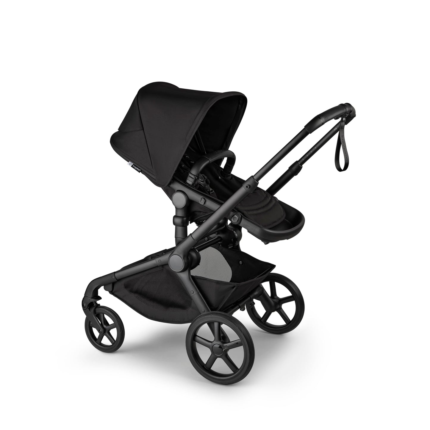 Bugaboo Kangaroo All-Terrain Single-to-Double Tandem Stroller for Infant and Toddler, for Up to Three Kids, XL Wheels, One-Hand Operation, Large Bassinet, XL Underseat Storage, Black/Midnight Black