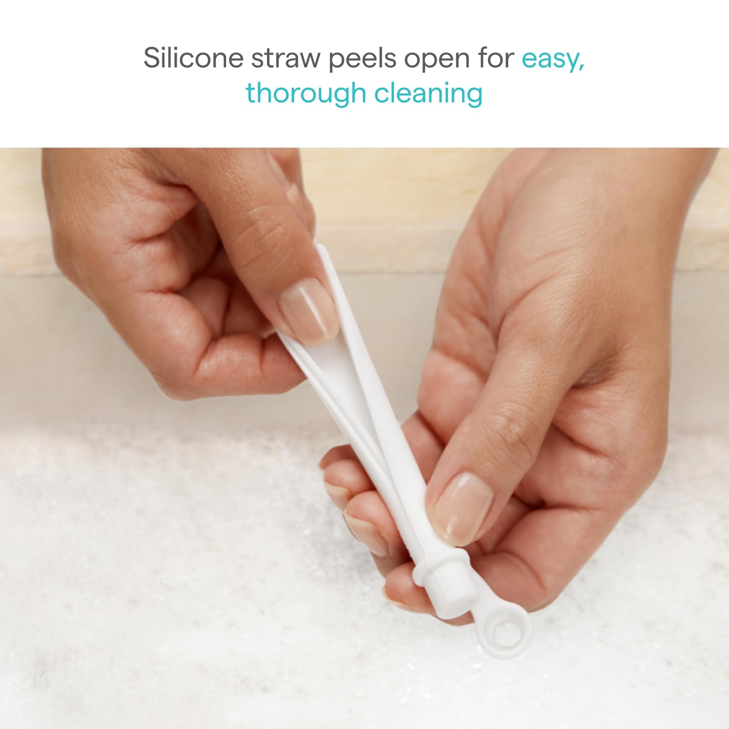 Munchkin Simple Clean Straw Cups for Toddlers 1-3, with Peel Open Straw for Easy Cleaning, Spill Proof Sippy Cup for Kids 12+ Months, 10 Ounce, 2 Pack, Pink/Blue