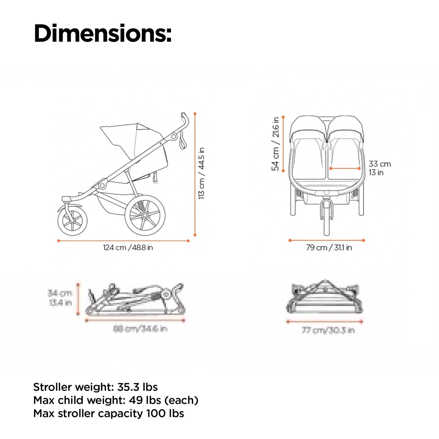 Thule Urban Glide 3 Double, Black