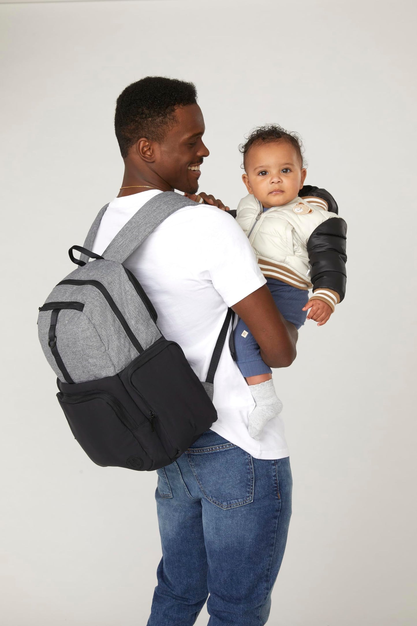 HUGGIES Unisex-adult Day Pack Diaper Backpack, Black/Solid, One Size