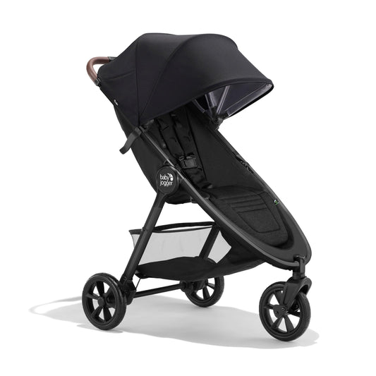 Baby Jogger City Mini GT3 All Terrain Stroller with Forever Air Rubber Tires and All Wheel Suspension with Magnetic Buckle and No-Rethread Harness, Height-Adjustable Handlebar, and Foot Brake