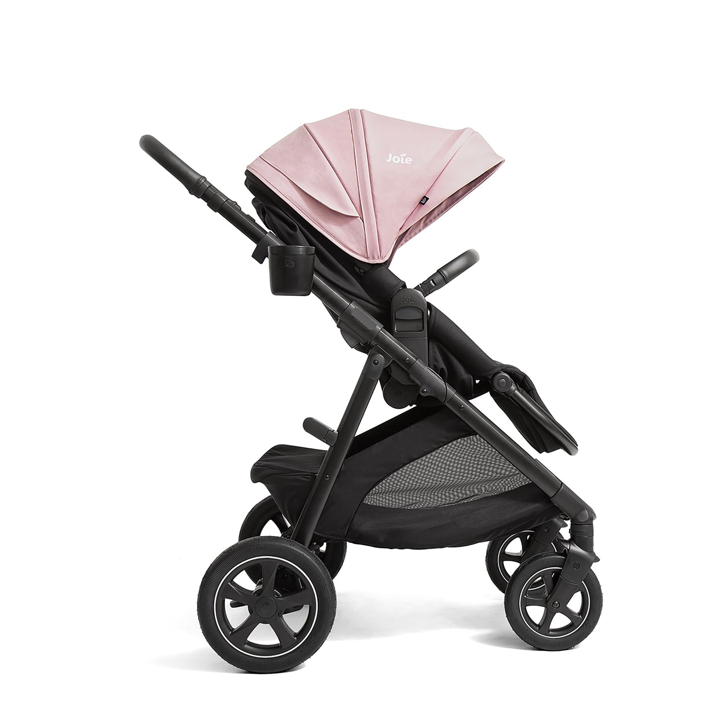 Joie Hazel Height Adjustable Stroller – Travel-Friendly Stroller with Height Adjustable Seat, Multi-Position Recline, and All-Terrain Wheels (Blush)