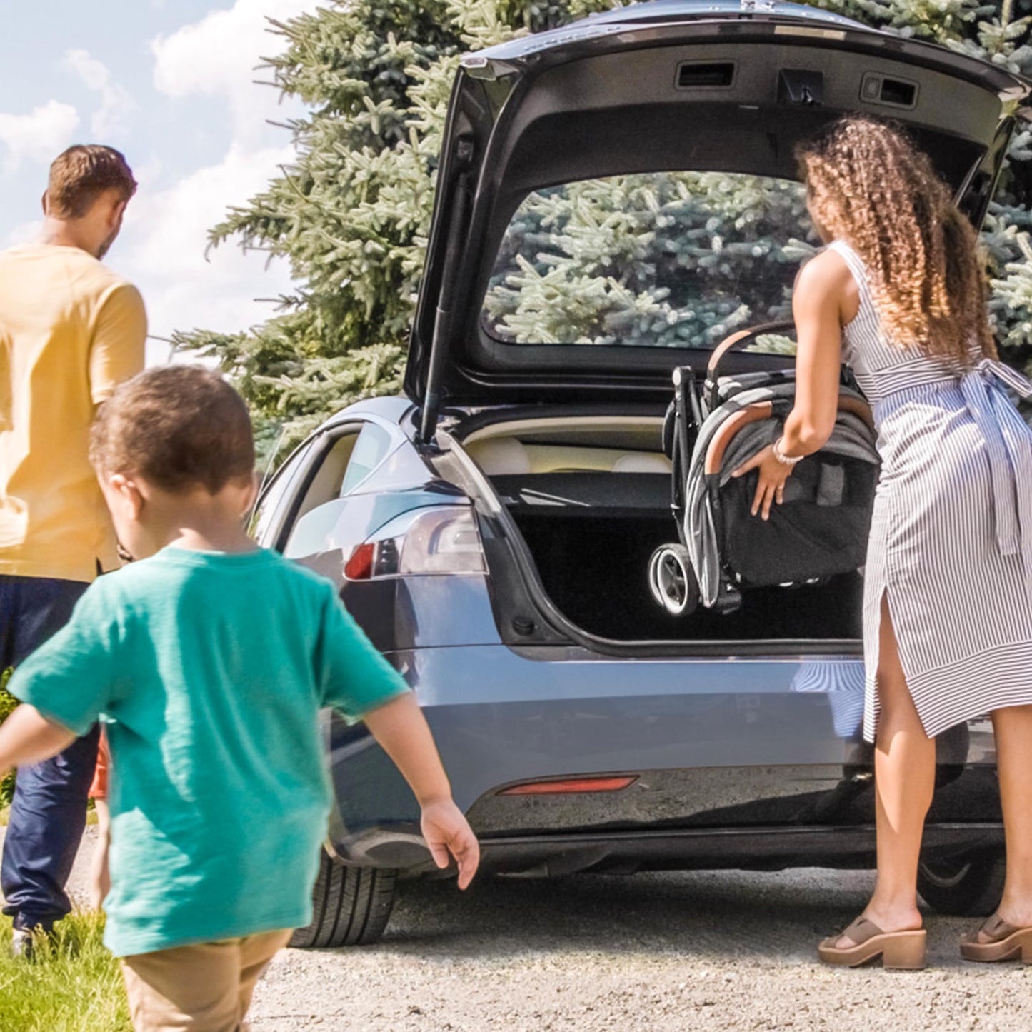 Evenflo Travel Stroller, Self-Folding, Lightweight, Fits Baby Car Seat, Gold Otto, Moonstone