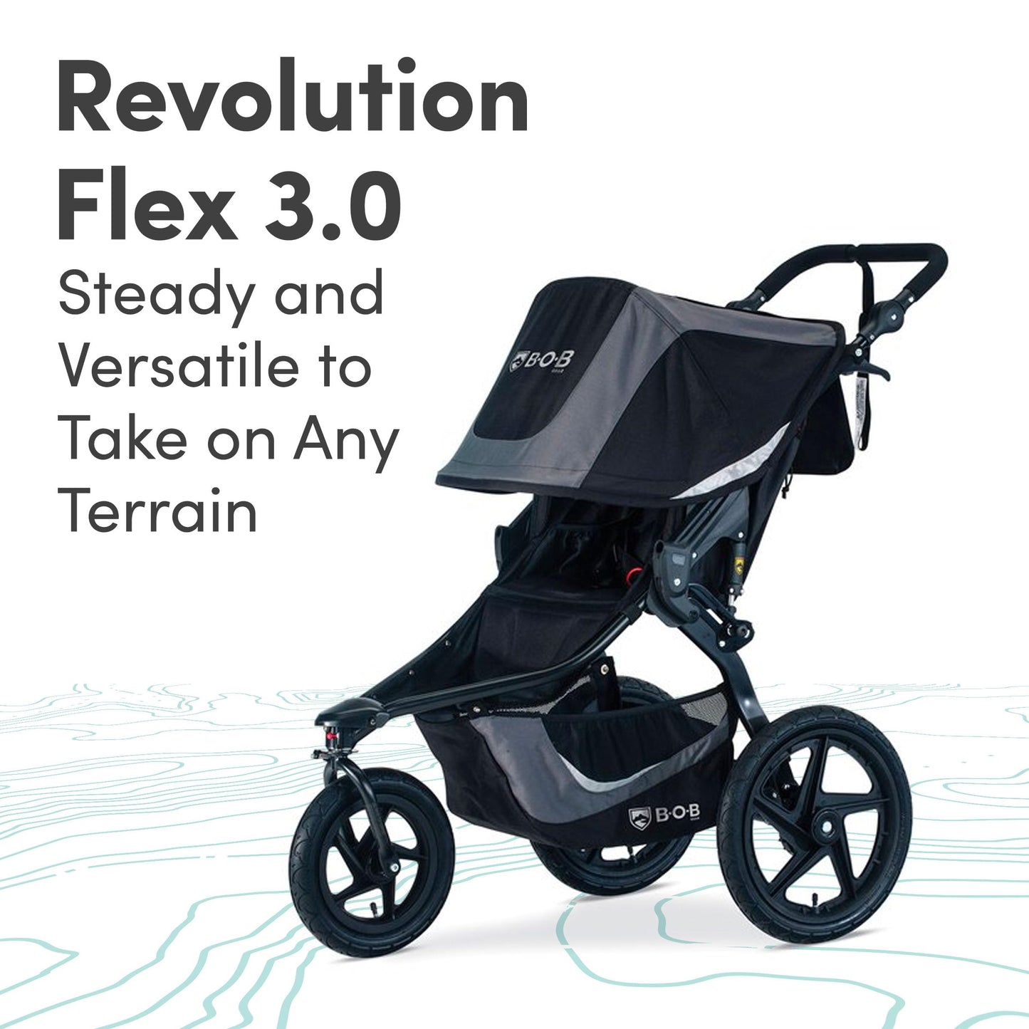 BOB Gear Revolution Flex 3.0 Jogging Stroller, Graphite Black