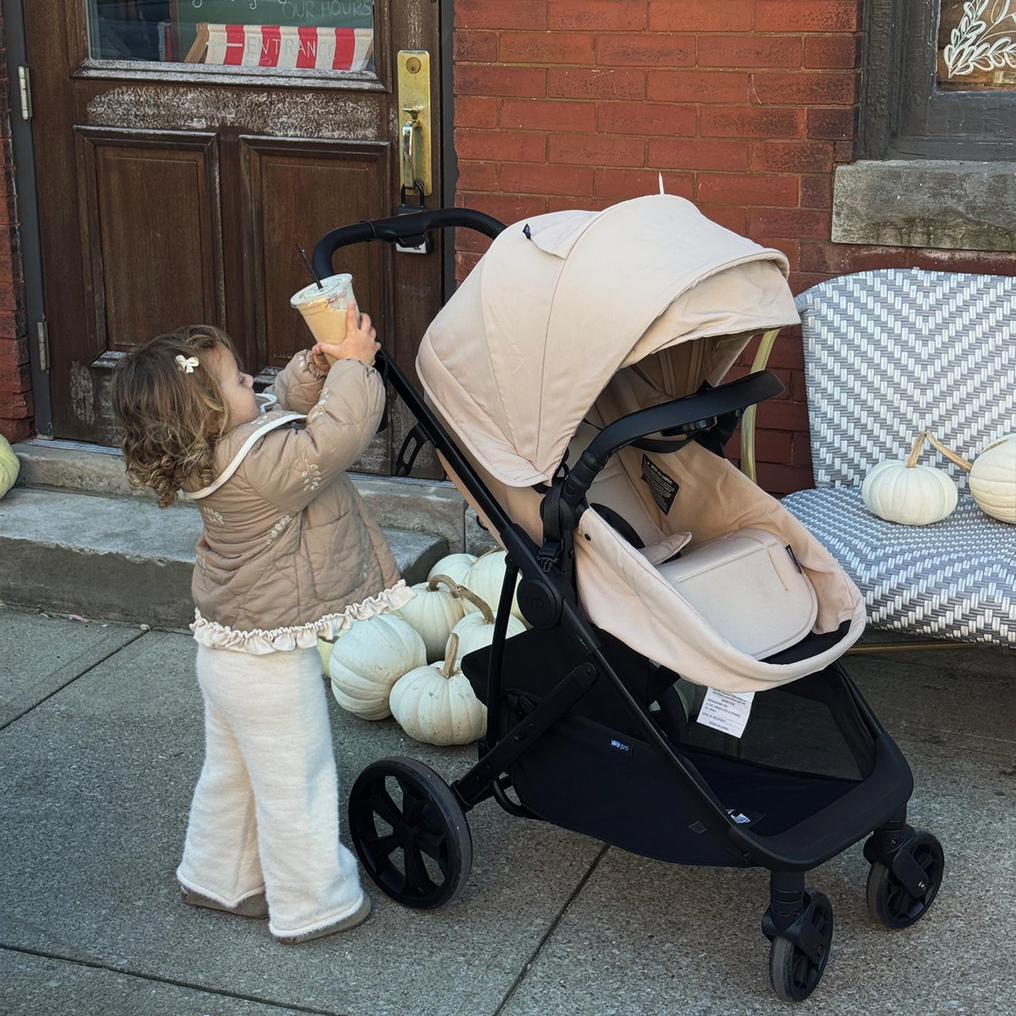 Mompush Wiz Pro 4-in-1 Baby Stroller with Newborn Mode, Full-Size All-Terrain Premium Stroller from Newborn to Toddler, Snack Tray Included for Easy Feeding & Outing, Lay-Flat in Seconds
