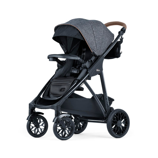 Chicco Corso Primo Modular Quick-Fold Stroller with Infant Car Seat Adapter, for Newborns and Toddlers | Summit/Grey