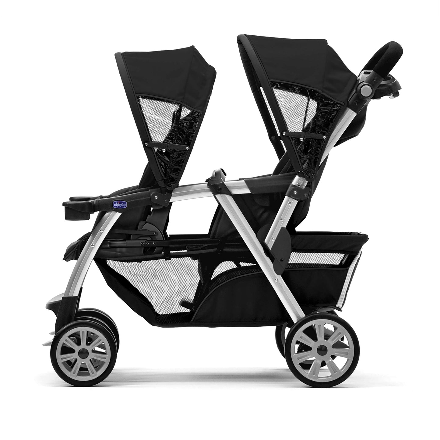 Chicco Cortina Together Double Stroller - Minerale | Black/Silver