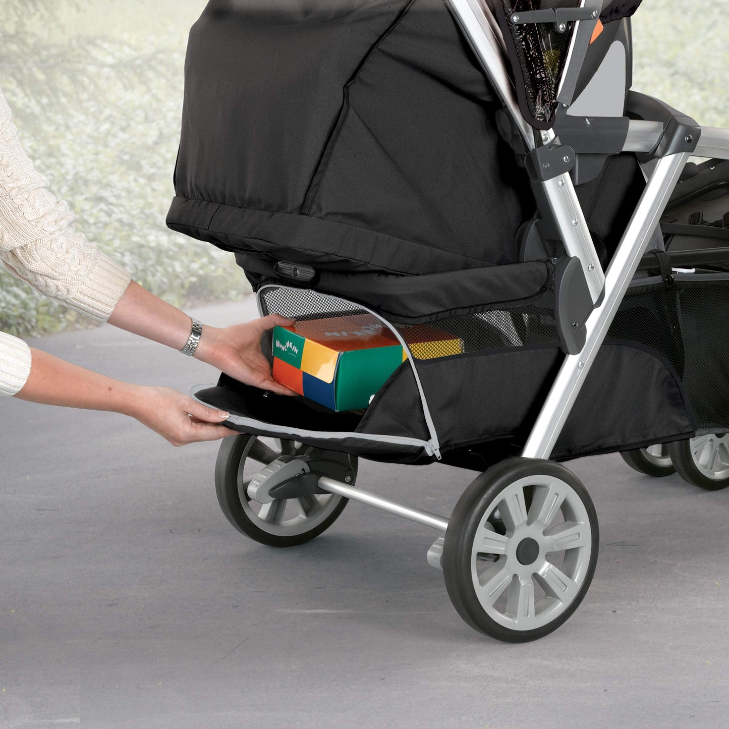 Chicco Cortina Together Double Stroller - Minerale | Black/Silver