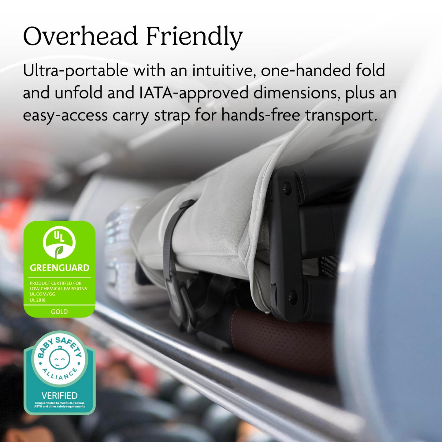 UPPAbaby Minu V3 Travel Stroller | Lightweight + Compact Design | One-Hand Fold + Unfold | from Birth + Overhead Compatible | Dillan (Stone Blue/Carbon Frame/Sand Leather)