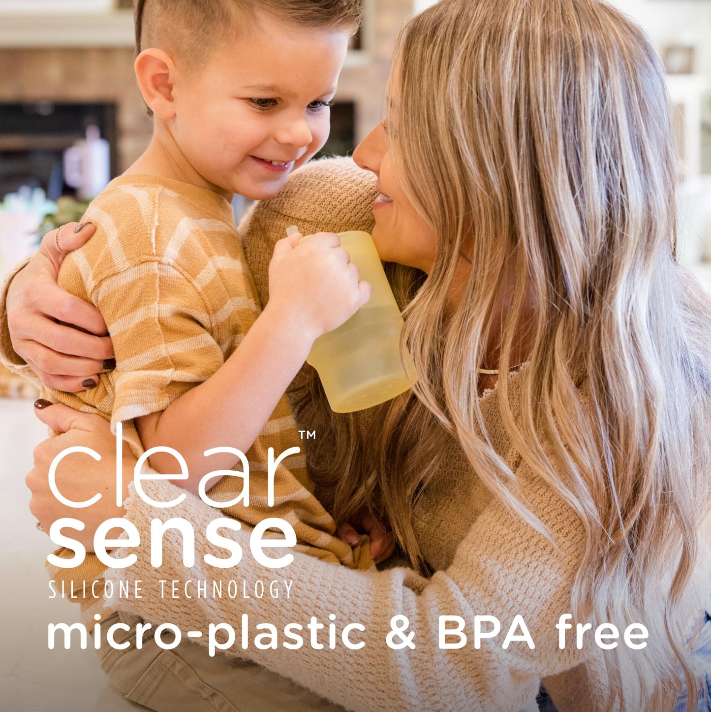 Olababy Clear Sense Silicone Tumbler with Handle & Straw 11 oz, Toddler & Kids Spill Proof Sippy Cup, Leak Resistant, BPA Free Baby Cup, Cupholder Compatible Travel Quencher (Blueberry, 1 PK)