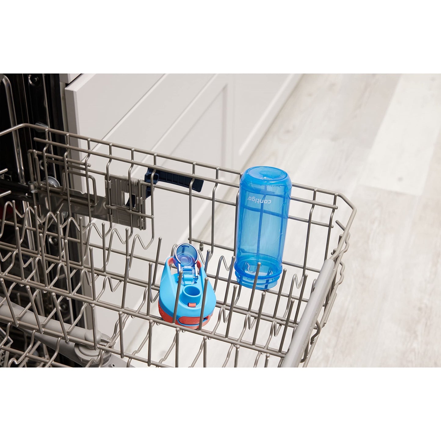 Contigo Jessie Kids Water Bottle Leak-Proof Lid 14oz Dishwasher-Safe Fits Most Cup Holders 2-Pack Blue Poppy/Coral & Amethyst/Jade