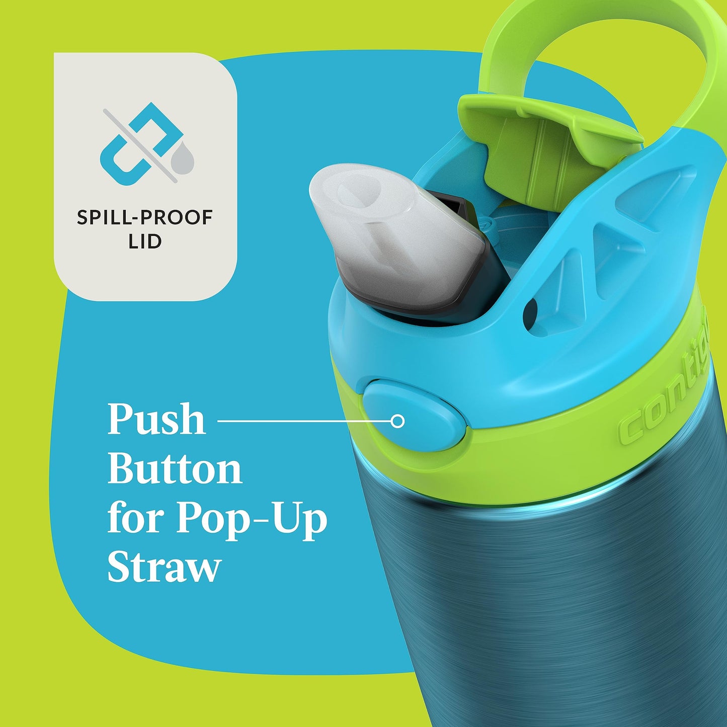 Contigo Aubrey Leak-Proof Spill-Proof Insulated Stainless Steel Water Bottle 13 Oz.