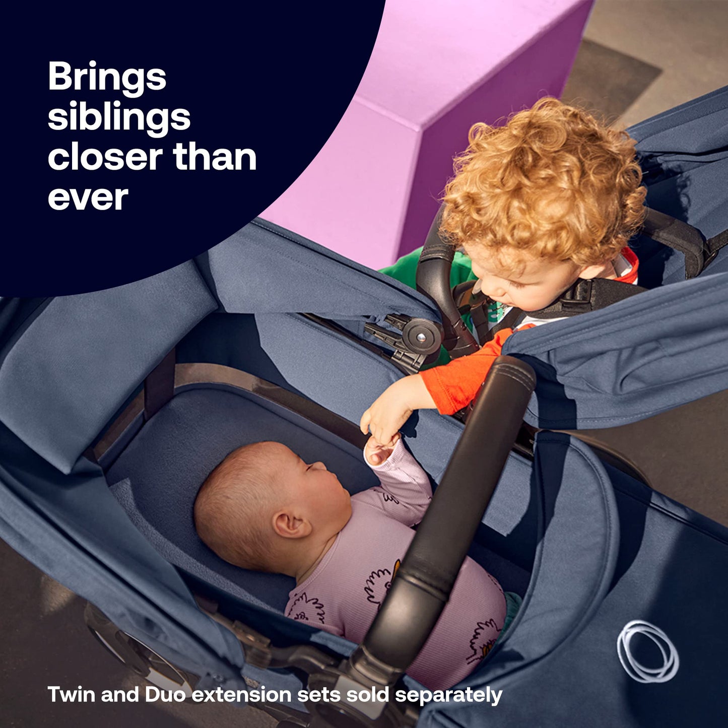 Bugaboo Donkey 5 Mono Complete - Single to Side-by-Side Double Stroller, Multiple Seat Positions - Black/Midnight Black