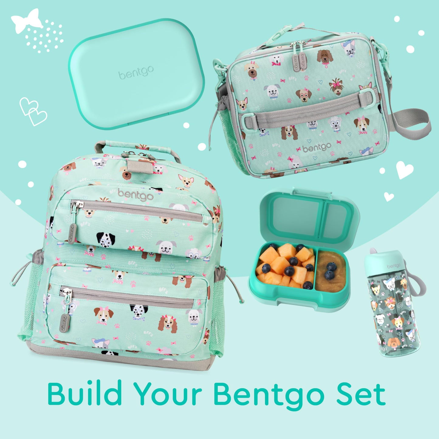 Bentgo Kids Snack - 2 Compartment Leak-Proof Bento Box Container for Snacks and Small Meals, Easy-Open Latch, Dishwasher Safe, BPA-Free for School, Daycare, & Sports - Ideal for Ages 3+ (Aqua)