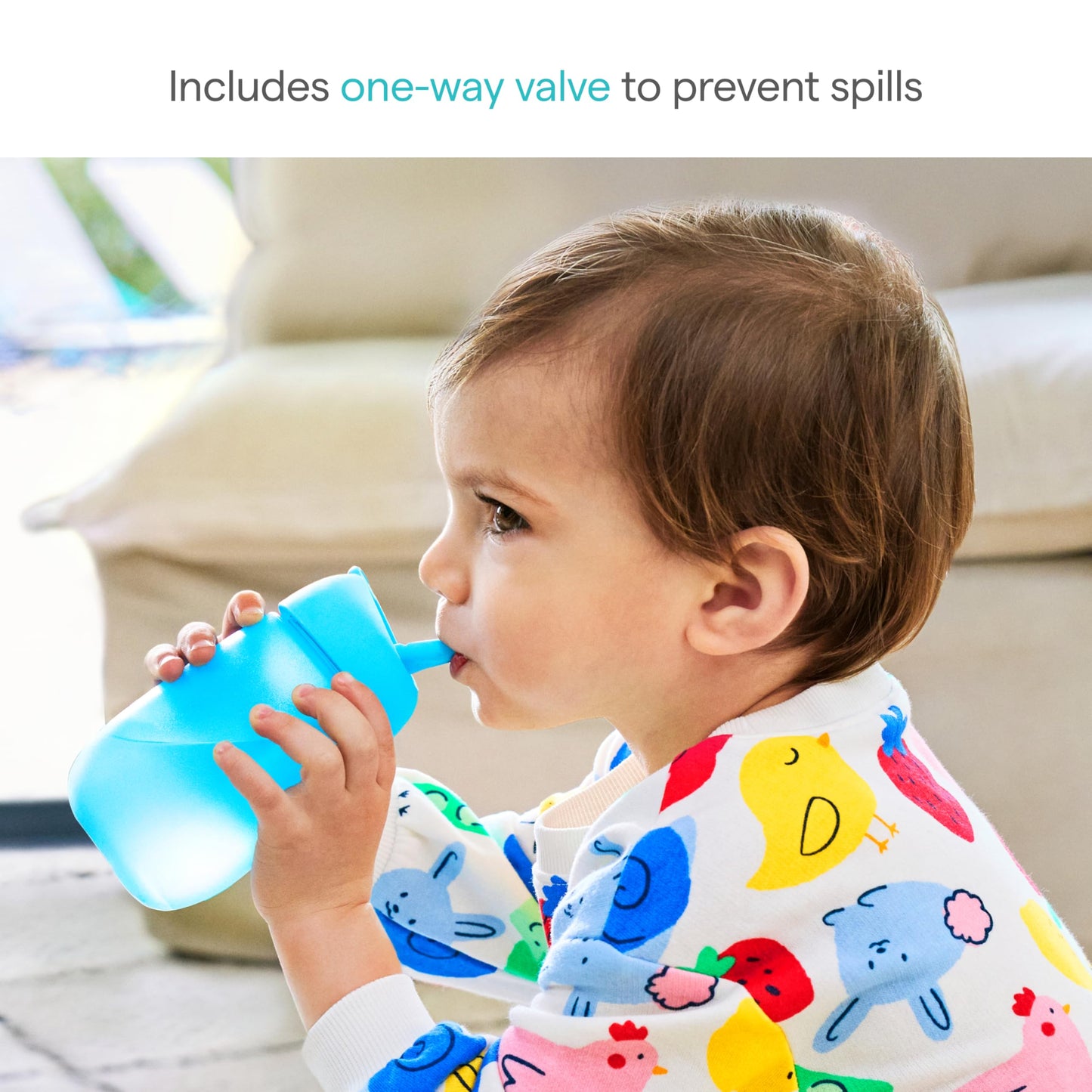 Munchkin Simple Clean Straw Cups for Toddlers 1-3, with Peel Open Straw for Easy Cleaning, Spill Proof Sippy Cup for Kids 12+ Months, 10 Ounce, 2 Pack, Pink/Blue