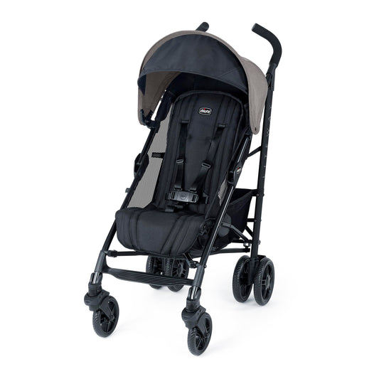 Chicco Liteway Stroller, Compact Fold Baby Stroller with Canopy, Lightweight Aluminum Frame Umbrella Stroller, for Use with Babies and Toddlers up to 40 lbs. | Dune/Brown