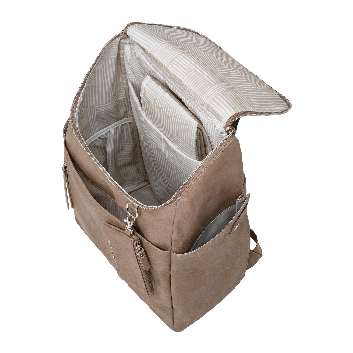 Petunia Pickle Bottom Tempo Backpack, Designed for Busy Families, Attaches to Stroller or Suitcase, Spacious Main Compartment, Mink