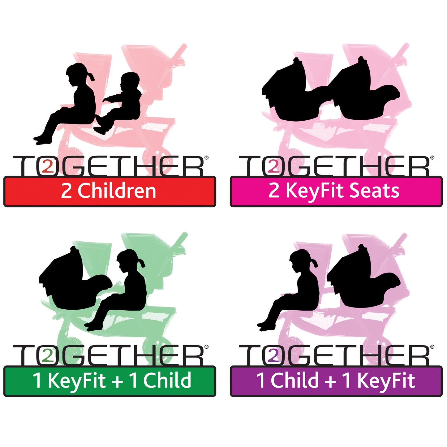 Chicco Cortina Together Double Stroller - Minerale | Black/Silver