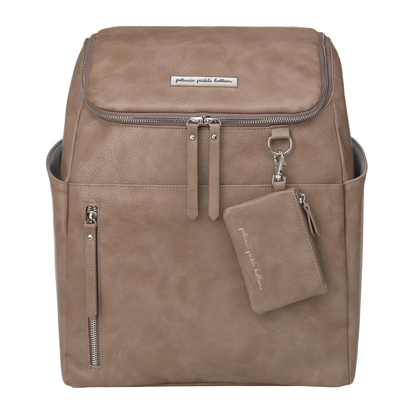 Petunia Pickle Bottom Tempo Backpack, Designed for Busy Families, Attaches to Stroller or Suitcase, Spacious Main Compartment, Mink