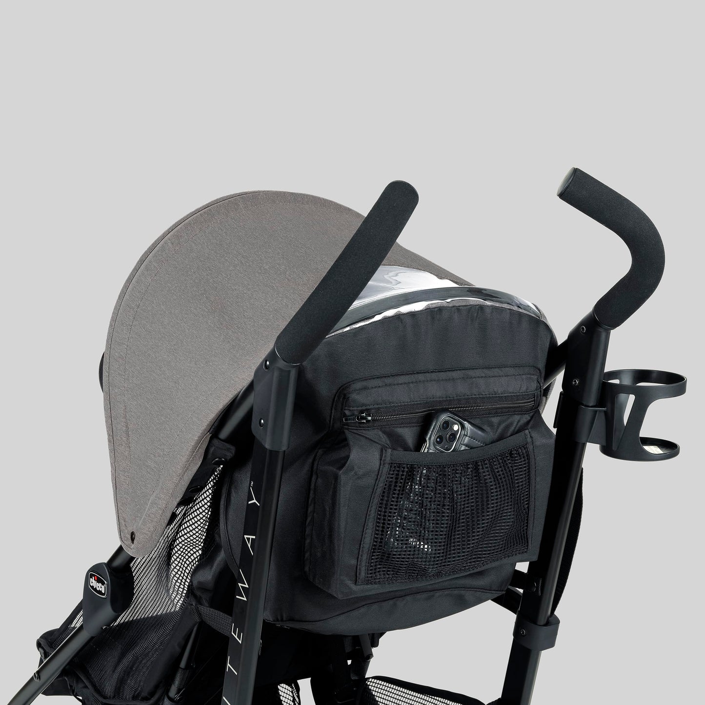 Chicco Liteway Stroller, Compact Fold Baby Stroller with Canopy, Lightweight Aluminum Frame Umbrella Stroller, for Use with Babies and Toddlers up to 40 lbs. | Dune/Brown