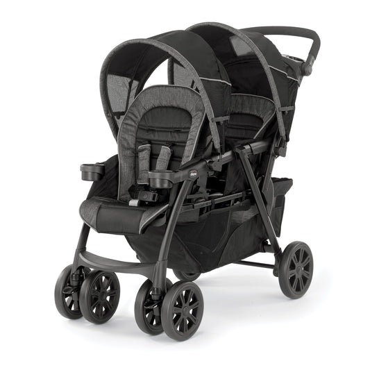 Chicco Cortina Together Double Stroller - Minerale | Black/Silver
