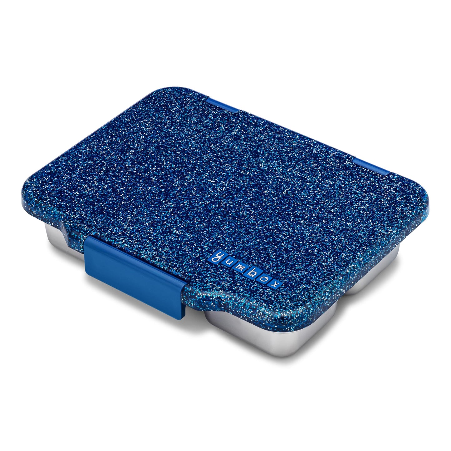 Yumbox Prêt Stainless Steel Bento Box – Leakproof, Reusable Lunch Box with Compartments for Kids & Adults – Sandwich-Friendly, BPA-Free, Eco-Friendly Lunch Container (Glitter Blue)