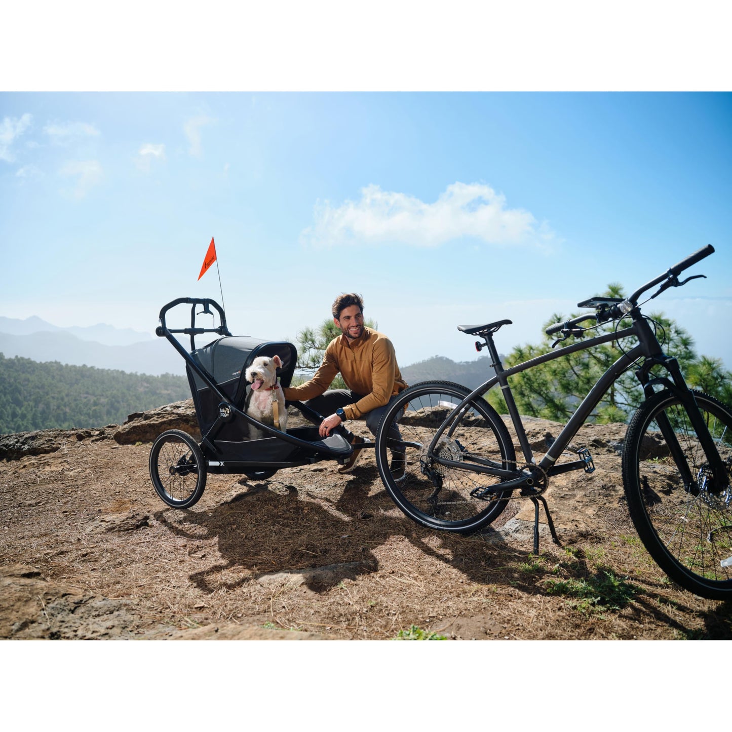 Baby Jogger Bike Trailer - Compatible with City Prix Jogging Stroller, All-Wheel Suspension & Front-Wheel Swivel for Smooth Rides, Seatback and Under-Seat Storage, and Mesh Covering