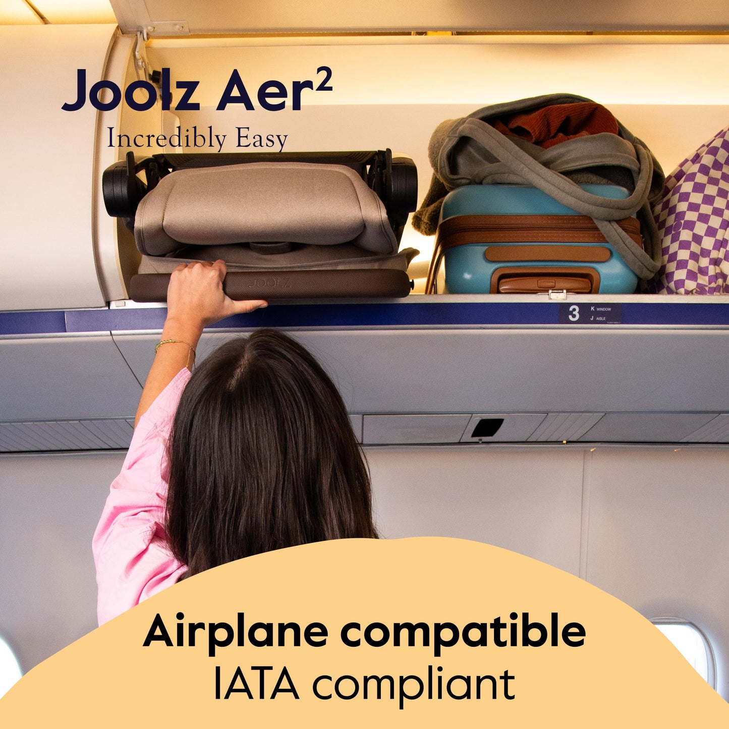 Joolz Aer2 Lightweight Travel Stroller For Baby & Toddler – Ultra-Compact One-Hand Foldable Stroller, Reclining Seat, UPF 50+ Canopy, Adjustable Leg Rest, Carry-On & Airplane Approved (Dark Navy Blue)