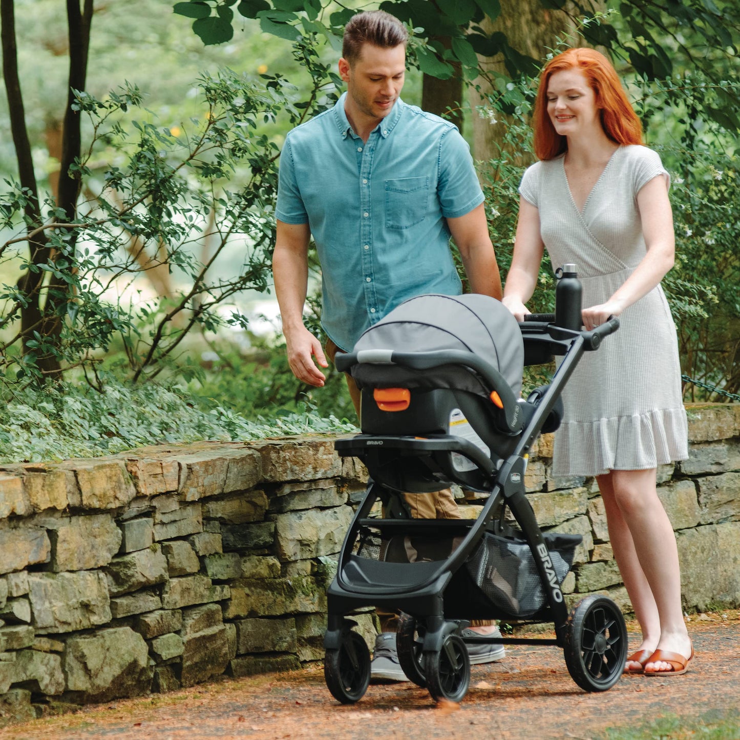 Chicco Bravo LE ClearTex Full-Size Stroller for Babies and Toddlers, UPF-Rated Canopy, GREENGUARD Gold Certified, Lightweight, One-Hand Compact Fold | Pewter/Grey