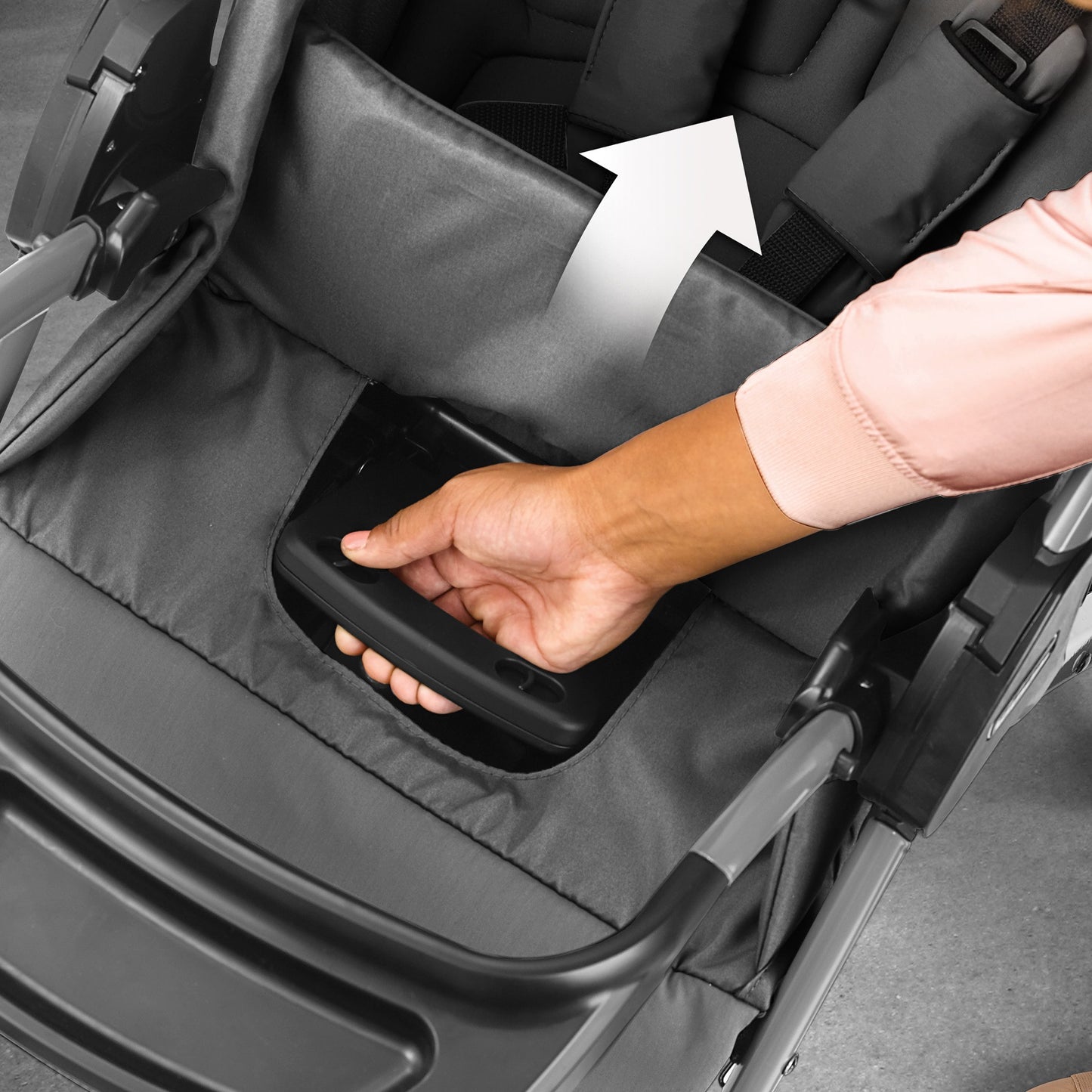 Chicco Mini Bravo Plus Lightweight Stroller for Babies and Toddlers, 3-Position Reclining Seat and UPF-Rated Canopy, Child and Parent Trays, Self-Standing Fold | Storm/Black