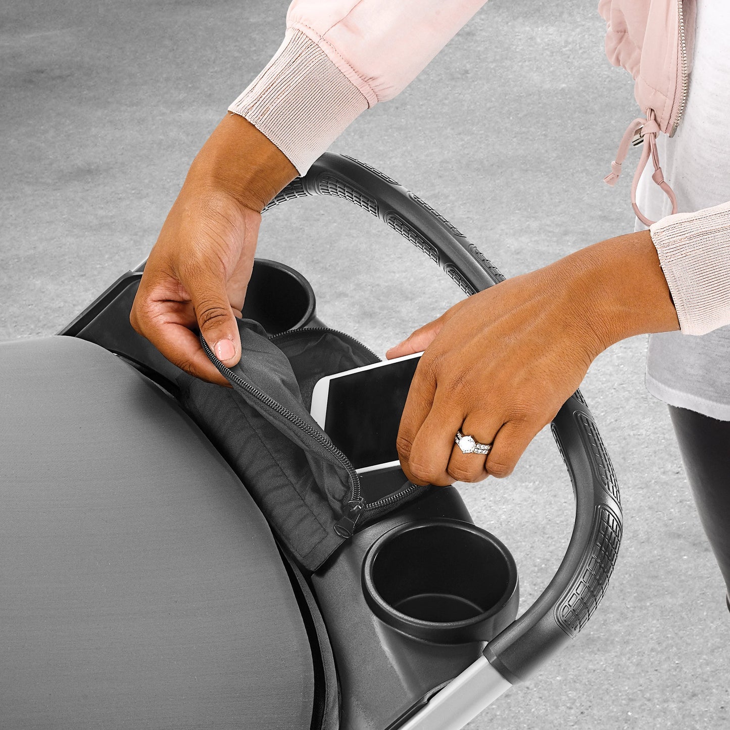 Chicco Mini Bravo Plus Lightweight Stroller for Babies and Toddlers, 3-Position Reclining Seat and UPF-Rated Canopy, Child and Parent Trays, Self-Standing Fold | Storm/Black